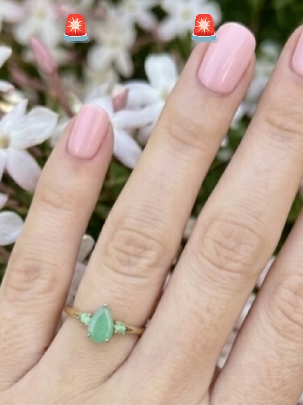 Gold Emerald Ring Gold 18k Over Silver 925 Women's Special Occasion Ring